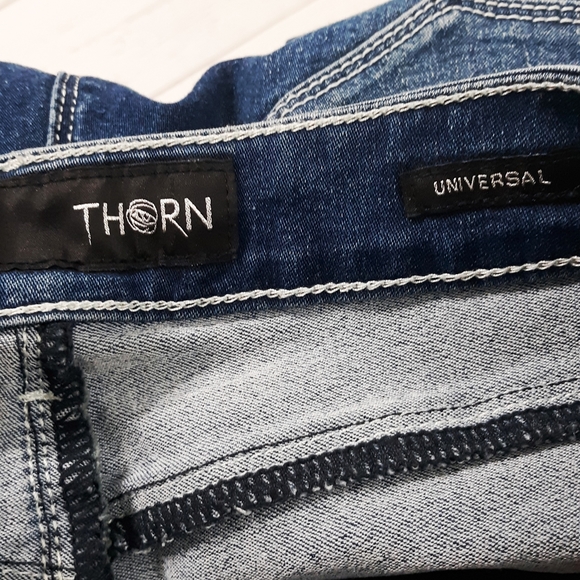 Thorn Universal Jeans with Plaid Cuffs - Picture 9 of 10